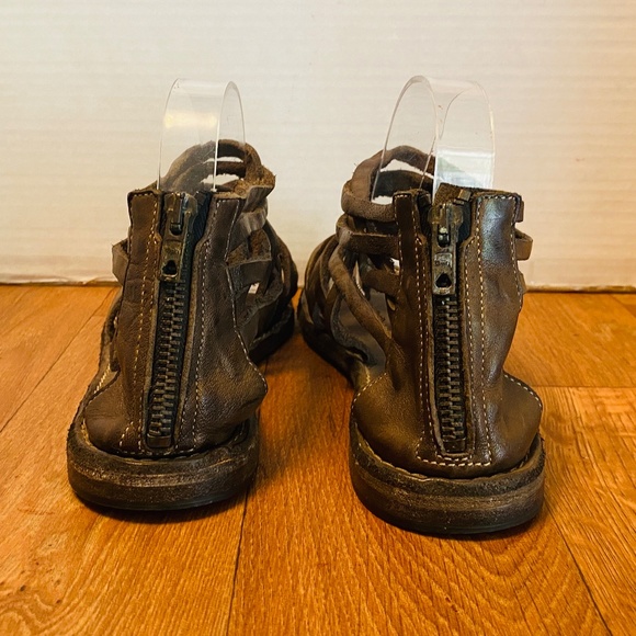 Ash, Italy, Hand Made Women's Brown Leather Strappy Sandals, 40 / 9. - Picture 4 of 8